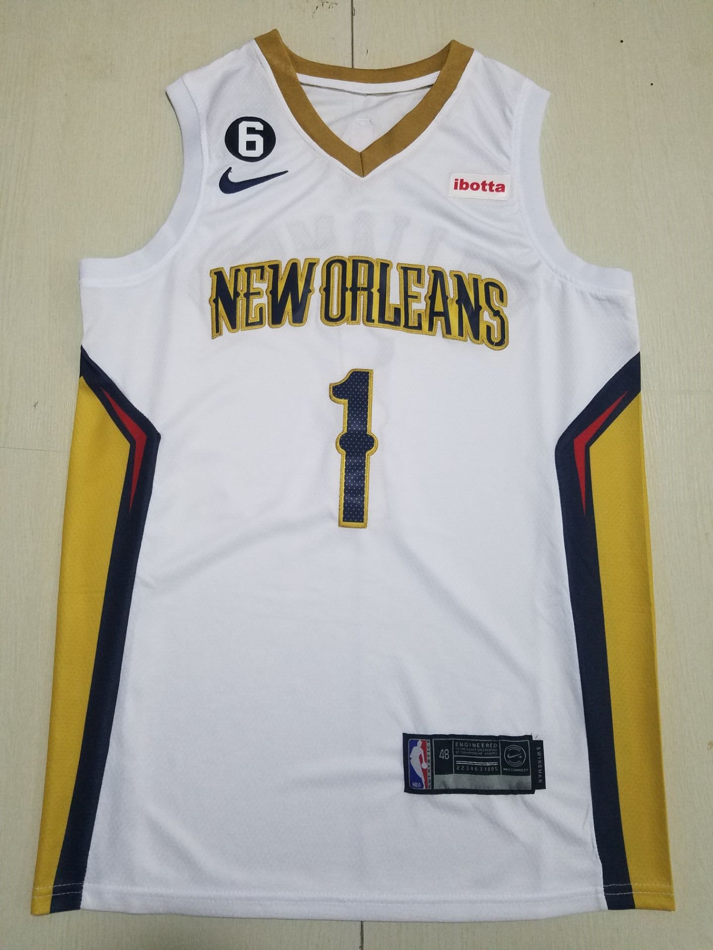Men New Orleans Pelicans 1 Williamson White 2022 Nike NBA Jersey